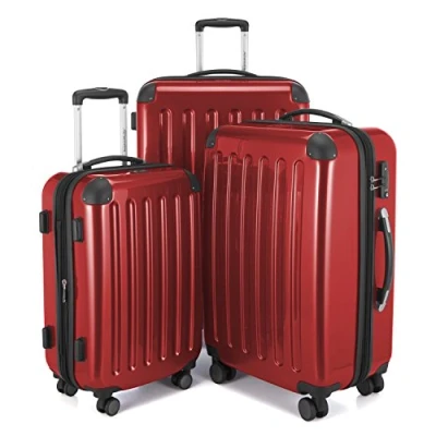 Image de HAUPTSTADTKOFFER Alex Ensemble de 3 Valises Rigides Rouge Brillant, TSA, (S, M &amp; L), 235 litres
