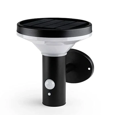 Image de Brendz Applique murale exterieur solaire, Detecteur de mouvement, Lampe solaire exterieur, 600 Lumens, blanc chaud 3000k, Imperméable IP44, Eclairage avec 3 Modes Lumière