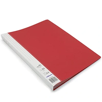 Image de Waytex 931333R Protège Documents A4 80 vues Premium en Polypropylène Opaque Identifiable 40 Pochettes transparentes Rouge