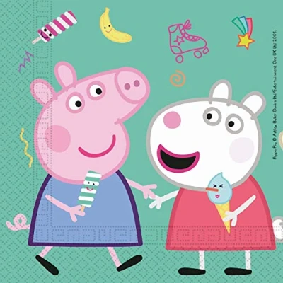 Image de Procos Lot de 20 serviettes en papier Peppa Pig 33x33 cm multicolore taille unique 91034