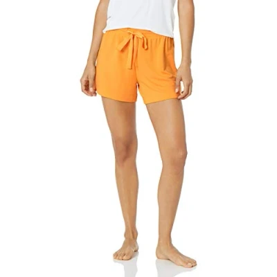 Image de Amazon Essentials Short de Pyjama d’Intérieur en Éponge Légère Femme, Jaune, XS