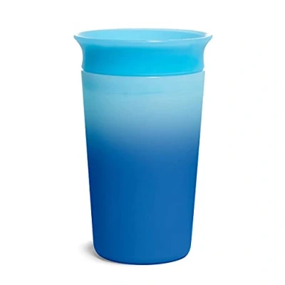 Image de Munchkin Tasse d’Apprentissage Miracle 360, qui Change de Couleur pour Bébé et Nourrisson, Antifuites sans BPA, Compatible Lave Vaisselle, Verre 12 mois plus 266 ml, bleu