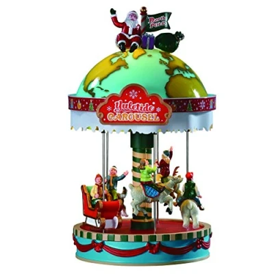 Image de Lemax Carnival Sights &amp; Sounds: Yuletide Carousel (94525), Multicolore