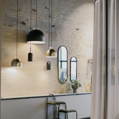 Image de AYTM Suspension Luceo, ronde, noire, Ø 45 cm