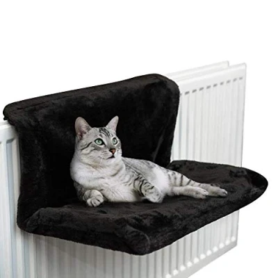 Image de Petlicity® Lit de radiateur à suspendre pour chat et chien, chaud confortable . Solide durable. Avec housse lavable en machine châssis pliable un rangement facile