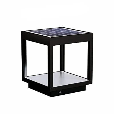 Image de Beneito Faure Visor Lanterne Extérieure Solaire IP65 Lampe de Table LED en Aluminium à Énergie avec Panneau Intégré 3.5W 120 flux lumineux 460 lumen (Noir)