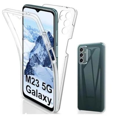 Image de htdmobiles Coque pour Samsung Galaxy M13 4G / M23 5G Housse Etui Silicone Gel 360 integrale + Film ecran Transparent