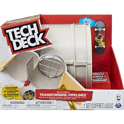 Image de Tech Deck Finger Skate Rampe Transformable Pipeline Authentique Skatepark Modulaire avec 1 Planche Mini 6058275 Jouet Enfant 6 Ans et +