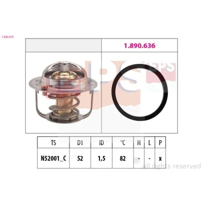 Image de EPS 1.880.679 Thermostat d&#039;eau 82 52 Made in Italy OE Equivalent SUZUKI: SWIFT 3, Grand Vitara 2 SUV, SX4 I 5 portes, NISSAN: NP300 Navara Pick up