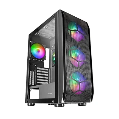 Image de Mars Gaming MC KX Noir, Premium E ATX Tour, FREEZER CPU System, 5 Ventilateurs ARGB Ultra silencieux, Contrôleur et RF, Façade Mesh