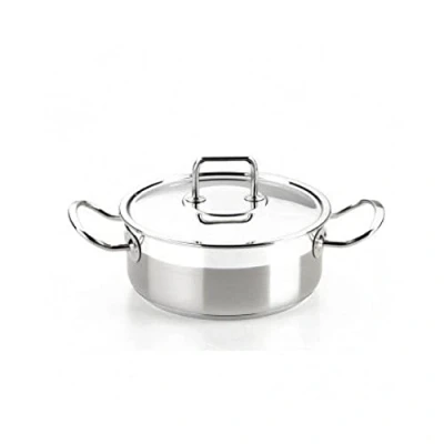 Image de BRA Professionnel Faitout avec Couvercle, 16 cm, Acier Inoxydable 18/10, Compatible Tous Feux Dont Induction