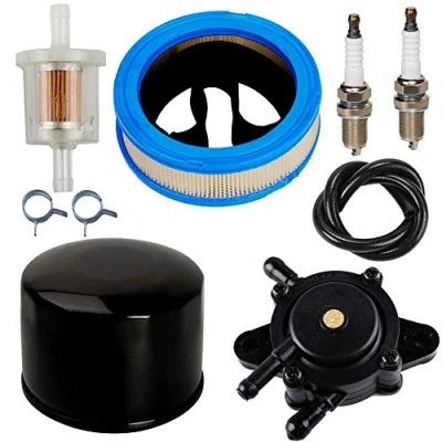Image de JJDD Carkio Filtre à air, Carburant, Pompe Huile, Collier de Serrage pour Briggs &amp; Stratton Vanguard V Twin 12,521 CV