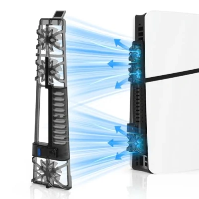 Image de ventilateur de refroidissement console pour PS5 Slim, avec lumière LED Playstation 5 Digital &amp; Disc Edition