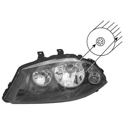Image de VAN WEZEL 4917963 Phares gauche H7, H3 gris fumée pour circulation à droite sans commande correcteur de site projecteur PK22s SEAT: Ibiza 3