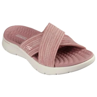 Image de Skechers O t g Femme Sandales Go Walk Flex impressionnées, Textile Mauve, 38 EU
