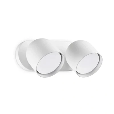 Image de Ideallux Ideal Lux applique murale Dodo, blanc, à 2 lampes, métal Ø 8,5 cm