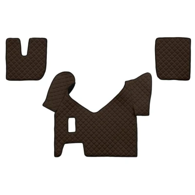 Image de F CORE FL28 BROWN Ensemble de tapis sol Similicuir avant 3 marron