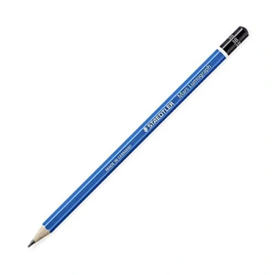 Image de Staedtler Mars Lumograph 100 Crayon Graphite 3B, Bleu