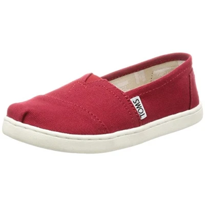 Image de TOMS Mixte enfant Alpargata Core Mocassin plat, Rouge, 30 EU
