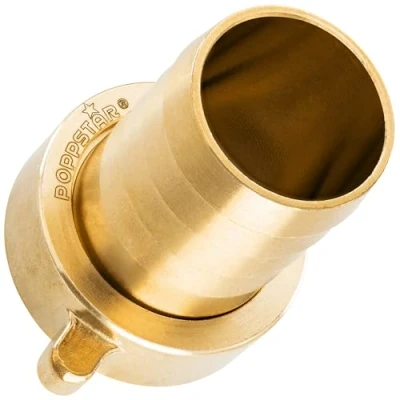 Image de Poppstar Raccord de Tuyau 1 1/4 Pouces en Laiton (incl. Écrou avec Joint Plat) 1/4&quot; Filetage Intérieur sur Douille (32 mm)