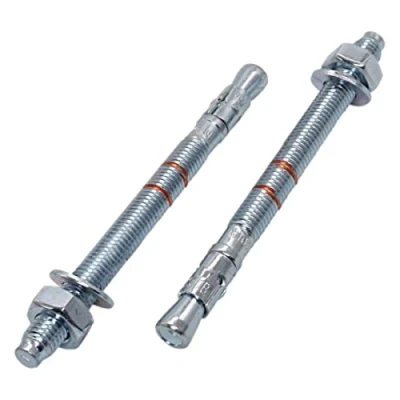 Image de Marcopol Lot de 4 Chevilles d&#039;ancrage compensées M10 x 150 mm métalliques Fixation par boulon traversant Ancrage d&#039;expansion pour béton (4, mm)