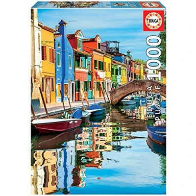 Image de Educa Puzzle de 1000 pièces pour Adultes Burano. Comprend Fix Tail l&#039;accrocher Une Fois l&#039;assemblage terminé. À partir 14 Ans (19023)