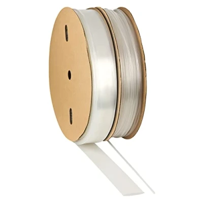 Image de ISOLATECH Gaine thermorétractable au mètre, transparente avec adhésif Ø1/2inch (12,7mm) 30ft (9 mètres) 3:1 Set Polyoléfine pour isoler les câbles Connexions soudées non marquées