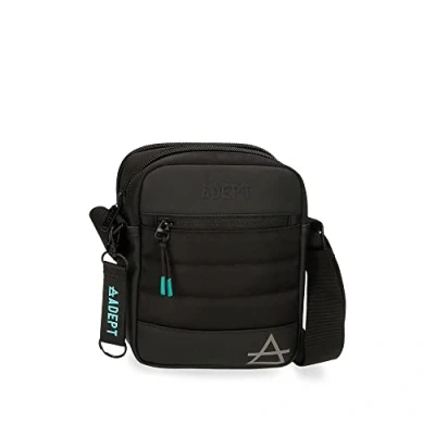 Image de Pepe Jeans Adept Dmas Sac à Bandoulière deux compartiments Noir 17 x 22 7 cm Polyester et PU, Noir,