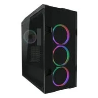 Image de Boîtier gaming LC Power 998B ON noir avec 4 ventilateurs LED pré installés