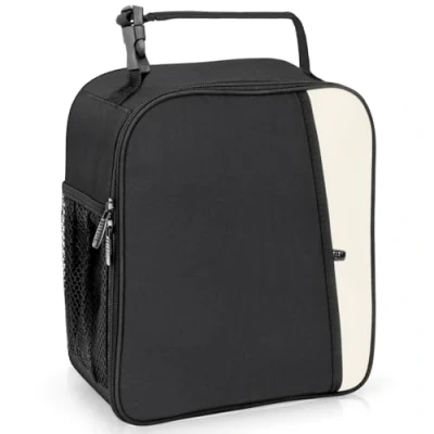 Image de Alyvisun Sac Isotherme Repas, 7L Réutilisable Etanche Carrée Lunch Box Isotherme, avec Poignée à fermoir Pour Femmes, Enfants, Pique Nique En Plein Air, Travail (Noir)