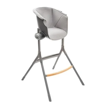 Image de BÉABA, Coussin Junior pour Chaise Haute Up &amp; Down, Confortable, Ergonomique, Dès 3 ans, Déperlant, Gris