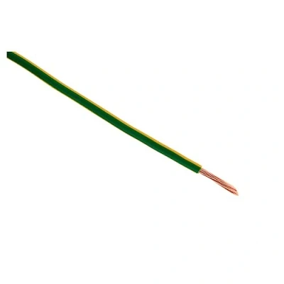 Image de Câble d&#039;alimentation électrique H07V R 6mm² jaune et vert 5m Zenitech
