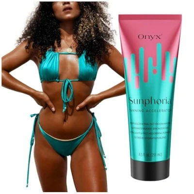 Image de Onyx Sunphoria Solarium Crème sans autobronzant solaire avec accélérateur de bronzage Hydratation extrême extrait pêche pour hydrater la peau