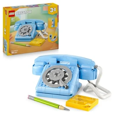 Image de LEGO Creator 3 en 1 Le Téléphone Rétro Jeu de Construction avec Cadran Rotatif Se Transforme Modèle des Années 80 ou Portables 2000 Cadeau pour Fille Garçon dès 8 Ans 31174