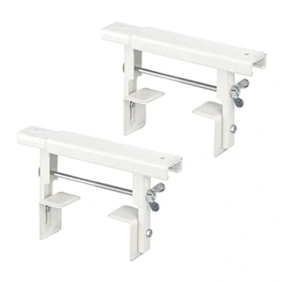 Image de siwitec Console de radiateur universelle 190 x 35 1,5 mm en lot 2, pré montée, blanche, pour radiateurs plats ou à nervures