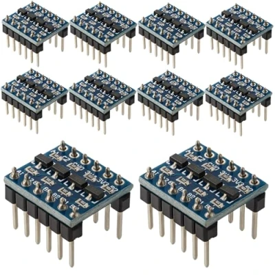 Image de Gebildet 10Pcs 3.3V 5V 4 Channels Logic Level Converter Bi Directional Shifter Module (Pack of 10) CYT1076