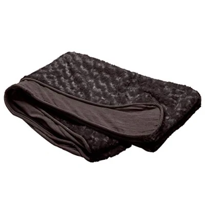 Image de FurHaven Housse de Rechange Ultra pelucheuse en Fausse Fourrure et Daim pour lit Chien, Lavable Machine, Chocolat, Jumbo (Taille XL)