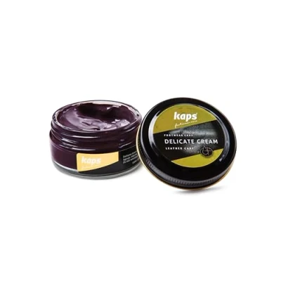 Image de Kaps Crème Délicate De Cirage Cuir Naturel Et Synthé Soin Chaussures Professionnel Intensif Du Nourrissant Pot Verre 50ml Plusieurs Couleurs (126 Cardinal)