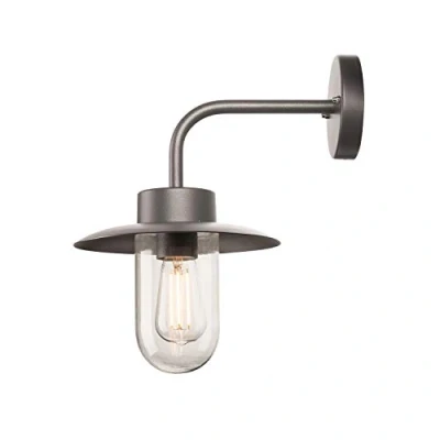 Image de SLV Applique en saillie BOX/Éclairage pour murs; allées; entrées; spot LED d&#039;extérieur; lampe de jardin/E27 IP44 60W anthracite