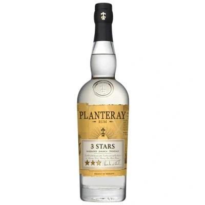 Image de PLANTATION Rum Three Stars White Rhum Blanc Notes Epicées &amp; Florales Origine : Caraïbes 41,2% Alcool 70 cl