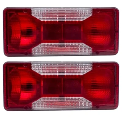 Image de SERTPLAS Lot de 2 feux arrières 12/24 V / feu recul lampe gauche droite avec douille Pour remorque camion Compatible Iveco Daily/Boxer/Ducato/Jumper E Certifié ADR/GGVS &amp; ECE