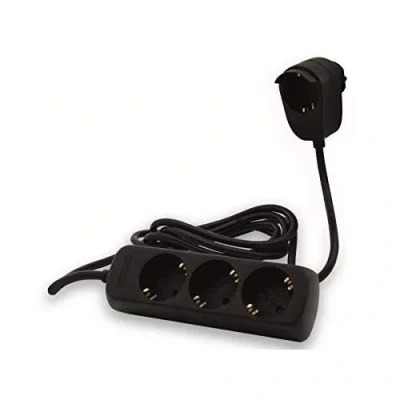 Image de REV 0012312514 SW Rallonge multiprise 3+1x 2m Noir Powersplit