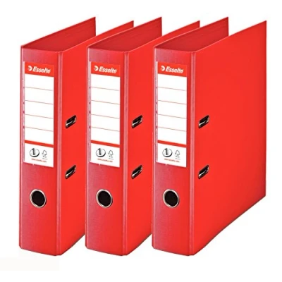 Image de Esselte, N1 Power, Pack de 3 Classeurs à levier, Rouge, Dos 75mm, A4, PP, 624273