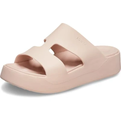 Image de Crocs Sandales Getaway à plateforme et bride en H pour femme, Quartz, 5.5 UK