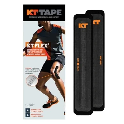 Image de KT Tape Flex Genouillère Pro Bande synthétique Unisexe, Bleu, 25,4 cm