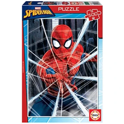 Image de Educa Puzzle de 500 pièces pour Enfants et Adultes Spiderman Série Marvel. Comprend Fix Tail l&#039;accrocher Une Fois l&#039;assemblage terminé. À partir 11 Ans (18486)