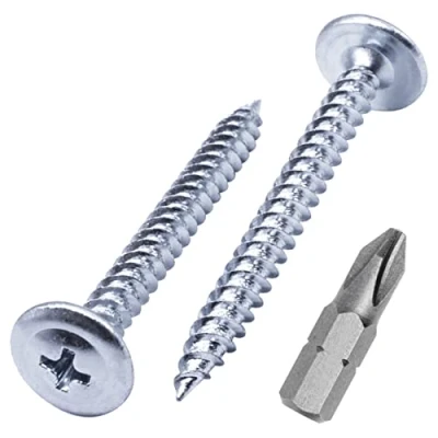 Image de Lot de 100 Vis à bois en acier zingué 4,2 x 41 mm cruciformes tête bombée modifiée auto taraudeuse (100, mm)