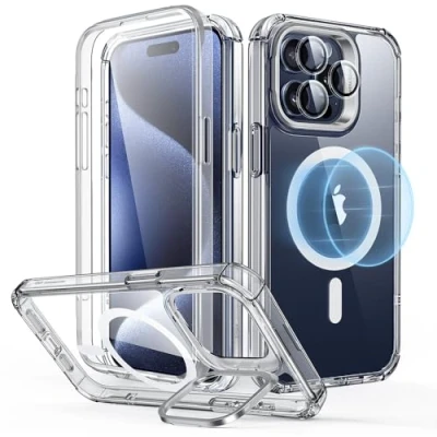 Image de ESR Armor Series Coque pour iPhone 15 Pro Max, intégrale Antichoc MagSafe, Protection de qualité Militaire, téléphone magnétique Rigide en 2 Parties avec