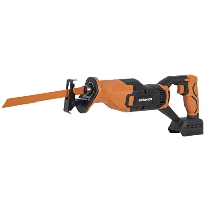 Image de Evolution Power Tools Scie alternative sans fil R150RCP Li avec batterie de 18 V Ion EXT et lames multi matériaux pour coupe bois, métal plus encore