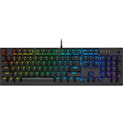 Image de Corsair K60 RGB Pro Low Profile Clavier USB QWERTZ Allemand Noir